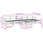 ZNTS 7 Piece Garden Lounge Set Solid Wood Pine 3186424