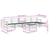 ZNTS 7 Piece Garden Lounge Set Impregnated Wood Pine 3186430