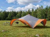 Party Tent with Roof Grey and Orange 500 x 500 x 350 cm 42028609