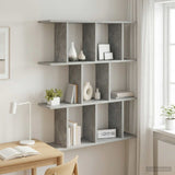 Wall Shelf Concrete Grey 102 x 20 x 96 cm Engineered Wood 8012215