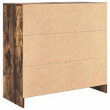 Sideboard with Drawer Smoked Oak 80x34x76 cm Engineered Wood 861539