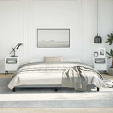Bed Frame without Mattress Light Grey 193x203 cm King Fabric 346764