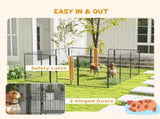 12 Panels Heavy Duty Puppy Playpen, for Small Dogs, Indoor and Outdoor Use - Black T3398P376302