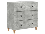 Drawer Cabinet Concrete Grey 66 x 34.5 x 90 cm Engineered Wood 894148