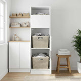 Laundry Cabinet Black Oak 50 x 68 x 162 cm Engineered wood 3422793