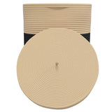 Storage Basket with Lid Black and Beige 37x50 cm Cotton 358479