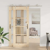 Sliding Door Hardware Kit 183 cm Stainless Steel Silver 3295761