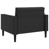 XL Armchair Black Faux Leather 42043524
