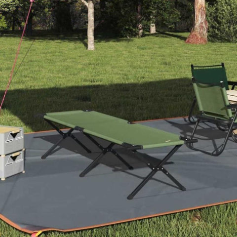 Folding Camping Bed Folding Manual Amy yellow Oxford fabric 42003178