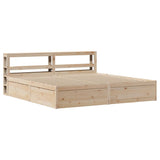 Bed Frame with Headboard 180x200 cm Super King Solid Wood Pine 3306333
