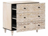 Storage Sideboard White 60 x 33.5 x 75 cm Solid Mango Wood 4018371