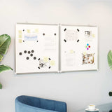 Magnetic Whiteboard Foldable 120x60x1.7 cm Aluminium 4005355