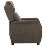 Recliner Chair Taupe 66.5 x 94 x 101.5 cm Polyester 340160