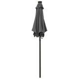 Garden Parasol with LED Lights Anthracite 200x211 cm Aluminium 313559