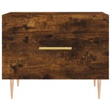Coffee Table Smoked Oak 50x50x40 cm Engineered Wood 829374