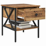 Bedside Cabinet with Drawer 2 pcs Old wood 40 x 42 x 45 cm 871223