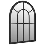 Garden Mirror Black 60x45 cm Iron for Outdoor Use 318346