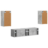 TV Cabinet Set 4 pcs Concrete Grey Engineered Wood 3409153