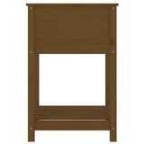 Planter with Shelf Honey Brown 54x54x81 cm Solid Wood Pine 823776