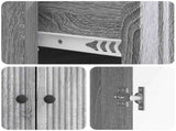 Sideboard Grey Sonoma 66 x 34.5 x 90 cm Engineered Wood 893951