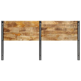 Headboard 200 cm Solid Wood Mango and Iron 4017558