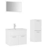 ZNTS Bathroom Furniture Set White Engineered Wood 3071450