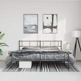 Metal Bed Frame without Mattress with Footboard Black 183x213cm 372202