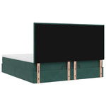 ZNTS Ottoman Bed with Mattresses Dark Green 180x200cm Velvet 3313418