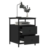 Bedside Cabinet Black 44x45x60 cm Engineered Wood 826003