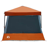 Camping Tent Set 2 pcs Grey and Orange Taffeta and Fabric 3337180