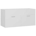 2 Piece Bathroom Furniture Set White Engineered Wood 804800