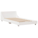 Bed Frame without Mattress White 75x190 cm Small Single Solid Wood Pine 850753