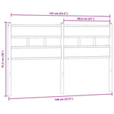 Headboard Smoked Oak 140 cm Iron and Engineered Wood 4017086