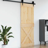 Door NARVIK Natural 85 x 210 cm Solid Pine Wood 42047096
