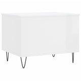ZNTS Coffee Table High Gloss White 60x44.5x45 cm Engineered Wood 830950