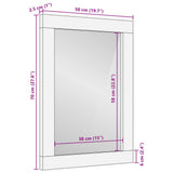 Bathroom Mirror 50x70 cm Solid Wood Acacia and Glass 377590