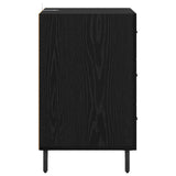 Bedside Cabinet Black Oak 40 x 40 x 66 cm Engineered Wood 882136
