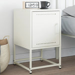 ZNTS Bedside Cabinet White 36x39x60.5 cm Steel 846456