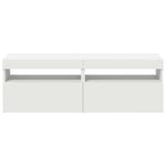 TV Cabinets with LED Lights 2 pcs White 60x35x40 cm 804410