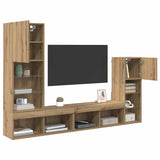 TV Wall Units Wall-mounted 4 pcs Artisan Oak Engineered Wood 3402945