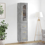 Highboard Concrete Grey 34.5x34x180 cm Engineered Wood 3199229