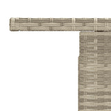 Garden Table with Glass Top Light Grey 100x55x73 cm Poly Rattan 366183