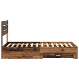 Bed Frame with Drawer with Headboard Manual Engineered Wood 3411681