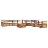Outdoor Sofa Set 9 pcs Natural Solid Acacia Wood 3373199