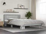 Bed Frame with Headboard Grey Sonoma 80 x 200 cm 8009104