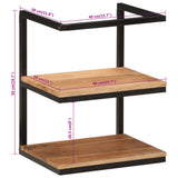 Wall Shelf 40x30x50 cm Solid Wood Acacia and Iron 372749