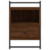 Bedside Cabinets Wall-mounted 2 pcs Brown Oak 40x30x61 cm Engineered Wood 833442