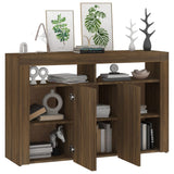 ZNTS Sideboard with LED Lights Brown Oak 115.5x30x75 cm 815734