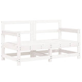 6 Piece Garden Lounge Set White Solid Wood Pine 3186467