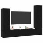 TV Cabinet Set Wall-mounted 4 pcs Black oak 30.5 x 30 x 110 cm 3332587
